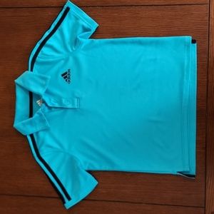 Adidas sports polo, Light blue, boys small